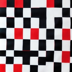 Fototapeta premium red white and black checkered pattern