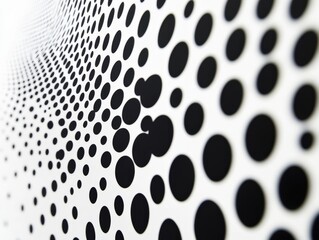 Obraz premium black polka dots on white background