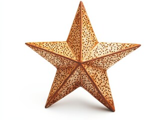 Obraz premium metal star with holes on a white background