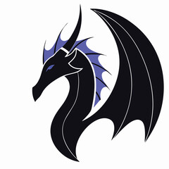 Frost Dragons vector design for sports teams and business branding. Ideal for logos, emblems, and mascots to convey strength, energy, and a competitive spirit in a unique, bold style.