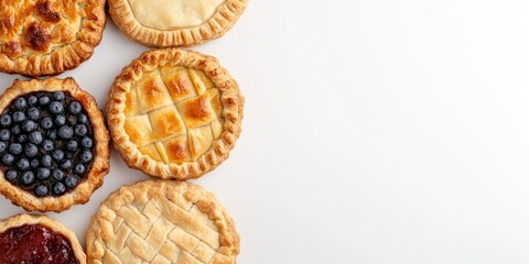 Assorted Mini Fruit Pies with Lattice Crusts and Berry Fillings for British Pie Week 6