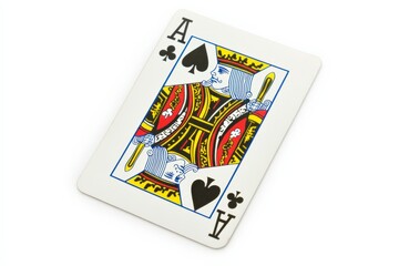 close up of ace of clubs playing card
