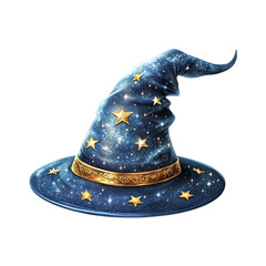 Magic wand wizard hat with lightning stars magical