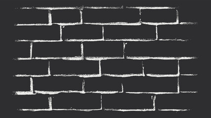 A black and white image of aged brickwork pattern