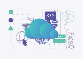Platform as a service modern gradient technology illustration