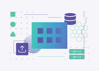 Applications tiles screen modern technology illustration