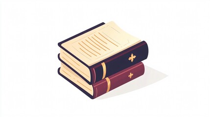 Wide Angle Centered Composition of Holy Bible Book Icon for Spiritual Websites and Publications