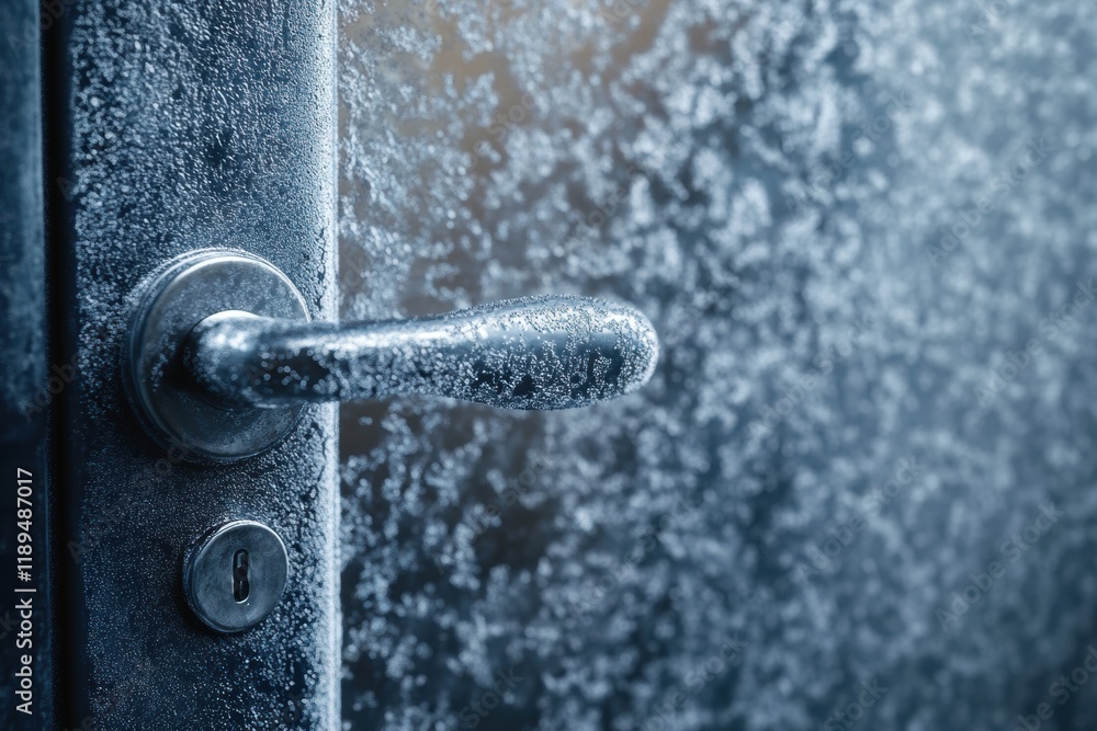 Poster close up view of microbes on everyday surfaces like door handles and smartphones reveals hidden dang