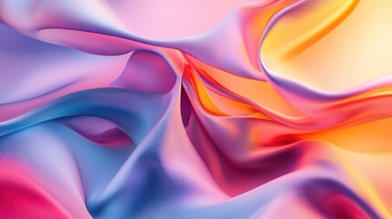 Obraz premium Colorful flowing fabric with soft gradients and smooth textures.