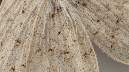Macro view of moth wings velvety surface in brown and cream with intricate seamless patterns