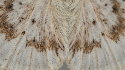 Macro view of moth wings velvety surface in brown and cream with intricate seamless patterns