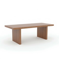 A WOODEN TABLE ON WHITE BACKGROUND REALISTIC 4K. 