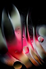 Abstract colorful background - shapes, bubbles, waves, curves and swirls - shimmering iridescent...