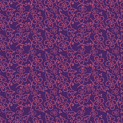 Beautiful little flower pattern on purple background. Sweet flower pattern is perfect for dress.