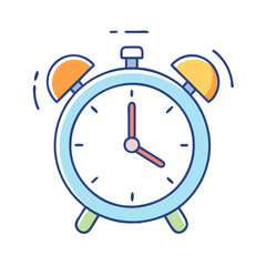 alarm clock vector icon, alarm clock vector illustration - simple illustration of alarm clock, perfect for logos alarm clock