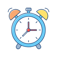 alarm clock vector icon, alarm clock vector illustration - simple illustration of alarm clock, perfect for logos alarm clock