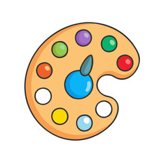 art palette vector icon, art palette vector illustration - simple illustration of art palette, perfect for logos art palette