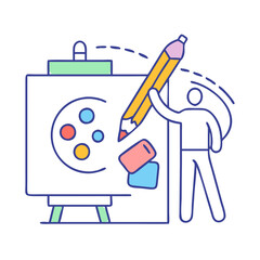 art project vector icon, art project vector illustration - simple illustration of art project, perfect for logos art project