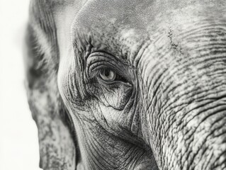 close-up of an elephant's eye