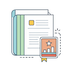 book report vector icon, book report vector illustration - simple illustration of book report, perfect for logos book report