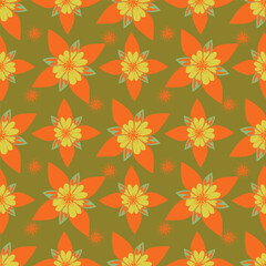 Fototapeta premium Seamless flowers pattern, floral print.