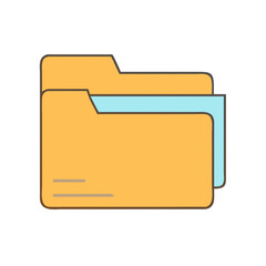 folder vector icon, folder vector illustration - simple illustration of folder, perfect for logos folder