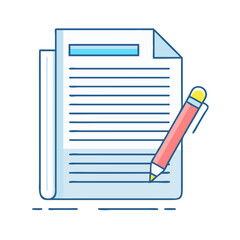 essay paper vector icon, essay paper vector illustration - simple illustration of essay paper, perfect for logos essay paper
