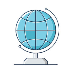 globe with stand vector icon, globe with stand vector illustration - simple illustration of globe with stand, perfect for logos globe with stand