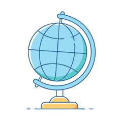 globe with stand vector icon, globe with stand vector illustration - simple illustration of globe with stand, perfect for logos globe with stand
