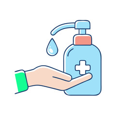 hand sanitizer vector icon, hand sanitizer vector illustration - simple illustration of hand sanitizer, perfect for logos hand sanitizer