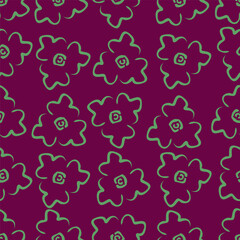 Fototapeta premium Beautiful floral seamless pattern. Bright illustration, can be used for creating card, invitation card for wedding,wallpaper and textile