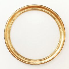 a gold circle frame on white