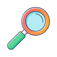 magnifying glass vector icon, magnifying glass vector illustration - simple illustration of magnifying glass, perfect for logos magnifying glass