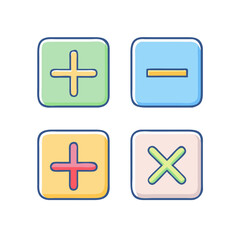 math symbols vector icon, math symbols vector illustration - simple illustration of math symbols, perfect for logos math symbols