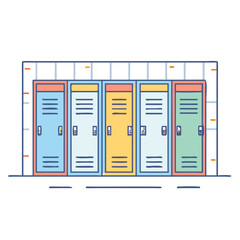 school hallway locker vector icon, school hallway locker vector illustration - simple illustration of school hallway locker, perfect for logos school hallway locker