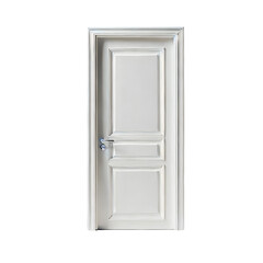 Naklejka premium White Door Isolated on transparent background