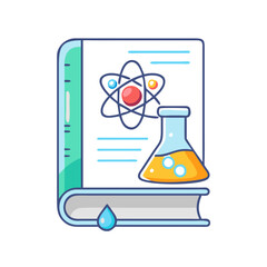 science textbook vector icon, science textbook vector illustration - simple illustration of science textbook, perfect for logos science textbook