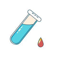 test tube vector icon, test tube vector illustration - simple illustration of test tube, perfect for logos test tube