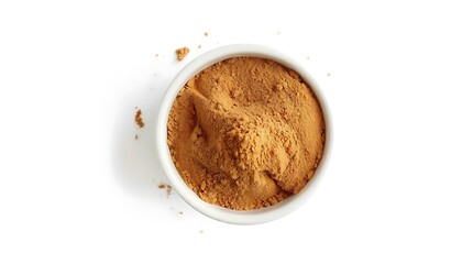 Golden Brown Powder in a Small Bowl: A Simple, Clean Aesthetic