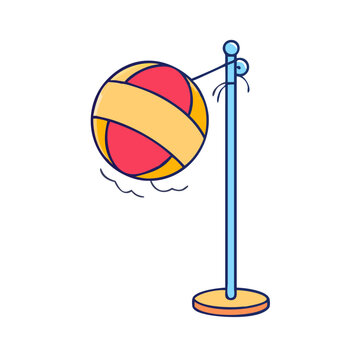 tetherball vector icon, tetherball vector illustration - simple illustration of tetherball, perfect for logos tetherball
