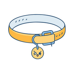 cat collar with name tag vector icon, cat collar with name tag vector illustration - simple illustration of cat collar with name tag, perfect for logos cat collar with name tag