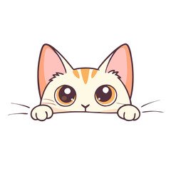 cat eyes peeking vector icon, cat eyes peeking vector illustration - simple illustration of cat eyes peeking, perfect for logos cat eyes peeking