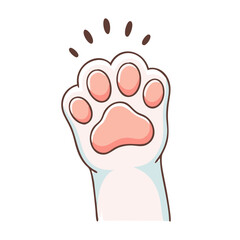cat paw high five vector icon, cat paw high five vector illustration - simple illustration of cat paw high five, perfect for logos cat paw high five