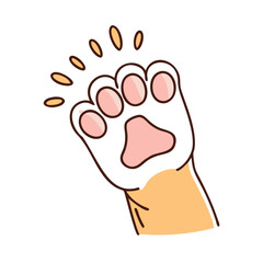 cat paw high five vector icon, cat paw high five vector illustration - simple illustration of cat paw high five, perfect for logos cat paw high five