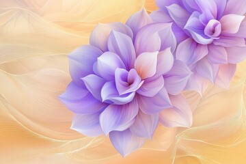 Obraz premium Ethereal Floral Design with Lavender Petals and Soft Background Hues