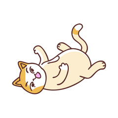 cat rolling on floor vector icon, cat rolling on floor vector illustration - simple illustration of cat rolling on floor, perfect for logos cat rolling on floor