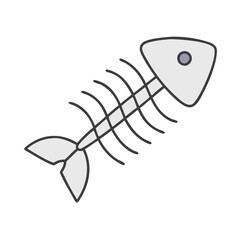 fish bone vector icon, fish bone vector illustration - simple illustration of fish bone, perfect for logos fish bone