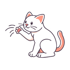 kitten pawing at something vector icon, kitten pawing at something vector illustration - simple illustration of kitten pawing at something, perfect for logos kitten pawing at something