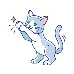 kitten pawing at something vector icon, kitten pawing at something vector illustration - simple illustration of kitten pawing at something, perfect for logos kitten pawing at something