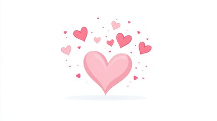 A Playful Array of Colorful Hearts Floating in the Air